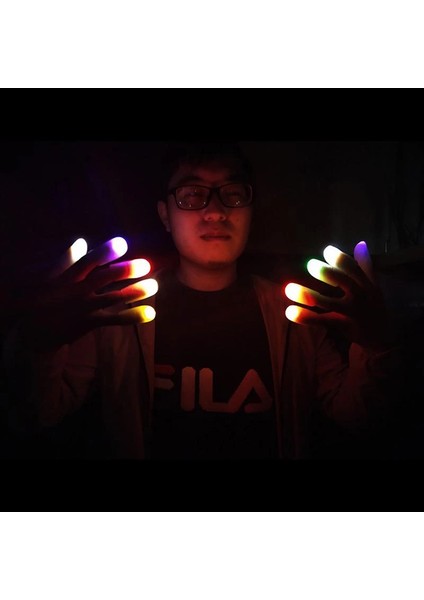 LED Işıklı Renkli Sihirli Parmak Işıklı Parmak Şaka Parmak 1 Adet indirimleri