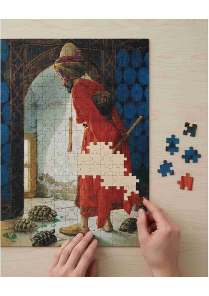 Kaplumbağa Terbiyecisi Osman Hamdi Bey Ahşap (Mdf) Puzzle 1000 - 500 - 255 - 120 Parça Seçenekleri fiyatları