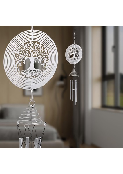 Feng Shui Hayat Ağacı Temalı Rüzgar Çanı Dış Mekan Bahçe Balkon Süsü Arkadaş Hediyesi 60 Cm. modelleri