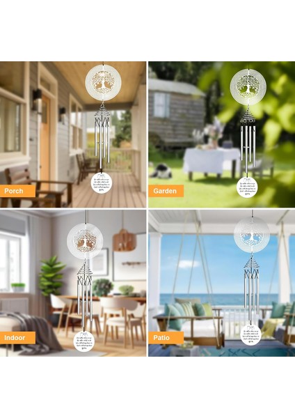 Feng Shui Hayat Ağacı Temalı Rüzgar Çanı Dış Mekan Bahçe Balkon Süsü Arkadaş Hediyesi 60 Cm. fırsatları
