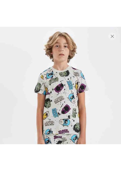 Erkek Çocuk Bisiklet Yaka Kısa Kollu Tişört