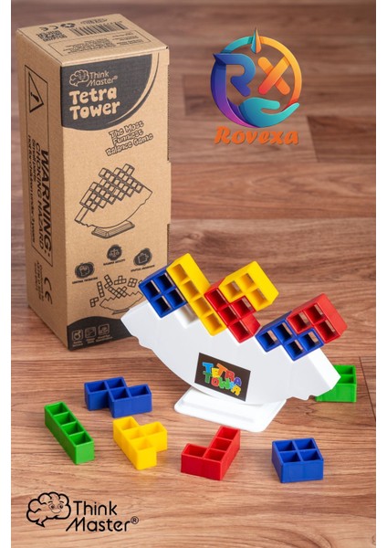 Tetra Kule Denge Oyuncağı Eğitici Kutu Oyuncak Tetris Kule Tetra Tower