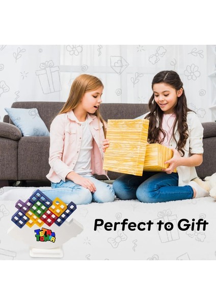 Tetra Kule Denge Oyuncağı Eğitici Kutu Oyuncak Tetris Kule Tetra Tower