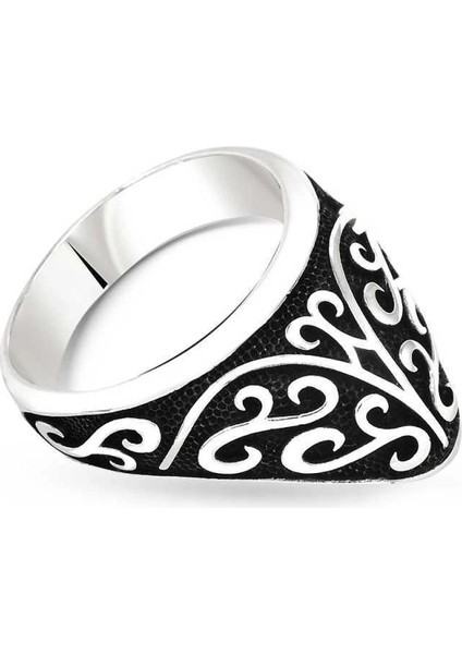 Gümüş Desenli Okçu Zihgir Erkek Yüzük fiyatları