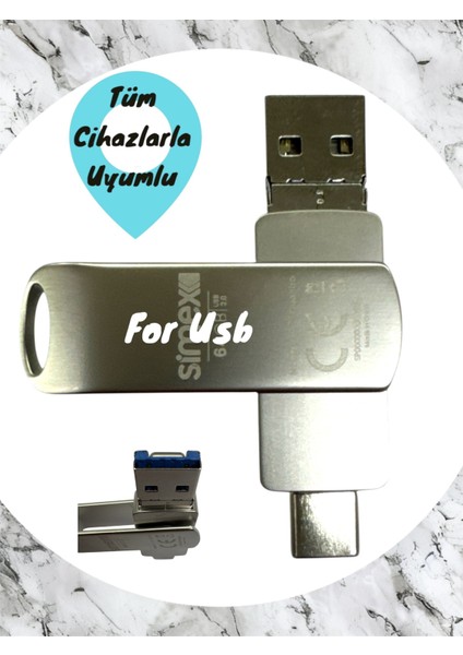 Iphone Uyumlu Flash Bellek Ios Apple Uyumlu 64 GB Otg USB Type C Flash Bellek Disk Pc Uyumlu modelleri