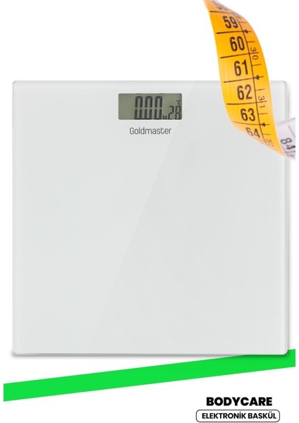 Dijital Banyo Tartısı, Geniş Ekran, 6 mm Temperli Cam, Çok Renkli, Garantili