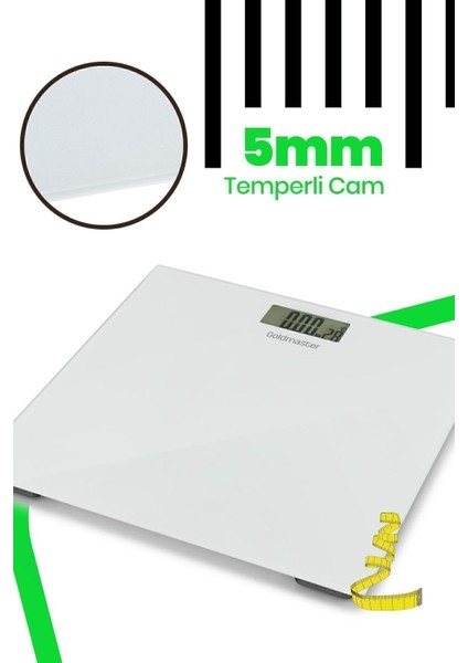 Dijital Banyo Tartısı, Geniş Ekran, 6 mm Temperli Cam, Çok Renkli, Garantili fırsatları