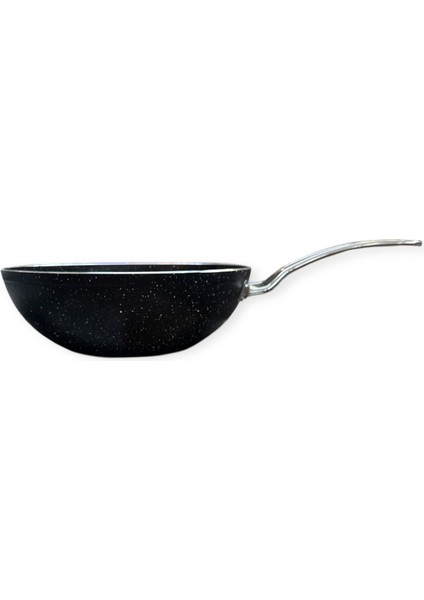 28 cm Metal Saplı Wok Tava Döküm Granit