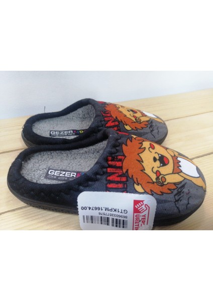 Yeni Sezon Pamuklu Rahat Taban Çocuk Aslan Figürlü Ev Terliği