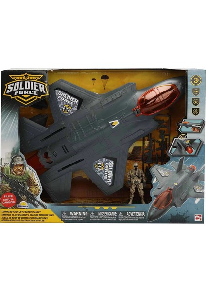 Sesli ve Işıklı Soldier Force Air Hawk Attack Oyun Seti