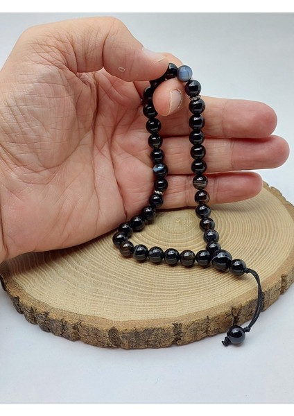 Akik Taşı Siyah Alacalı 33LÜK Özel Tasarım Tesbih 8mm (51330) fiyatları