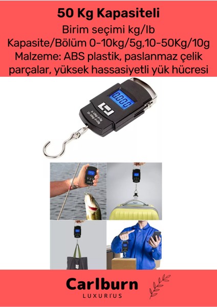 Dijital Taşınabilir Bagaj Tartısı, 40 Kg, Siyah, Çok Amaçlı, Hafif ve Kullanışlı modelleri