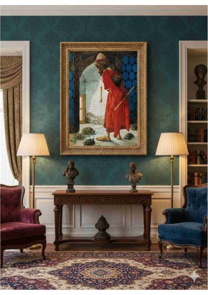 Kaplumbağa Terbiyecisi Osman Hamdi Bey Ahşap (Mdf) Puzzle 1000 - 500 - 255 - 120 Parça Seçenekleri modelleri