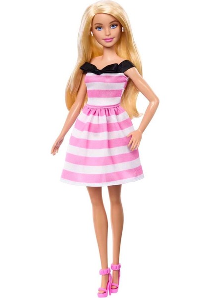 Barbie 65.yıl Özel Pembe Elbiseli Bebek