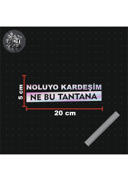Ne Bu Tantana 20X5CM Dekoratif Yazı Jdm Araba-Moto Cam Laptop Etiket Hologram Etiket fiyatları