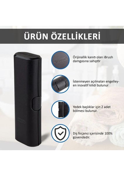 Oral B Şarjlı Diş Fırçası Koruma Kabı Hijyenik Saklama Kabı Tüm Modeller Için Uyumlu Siyah indirimleri