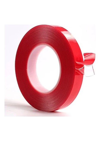 Akrilik Şeffaf Süper Güçlü Su Geçirmez Akrilik Çift Taraflı Bant 10 mm x 5 M