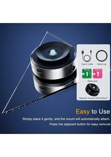 H875 Premium Magepro Vakum Tabanlı Type-C Telefon Tutucu fırsatları