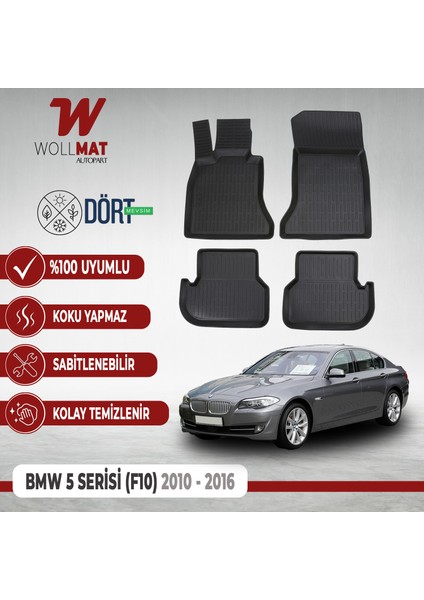 Bmw 5 Serisi F10 Paspas 2010 2017 Arası 3D Havuzlu Paspas