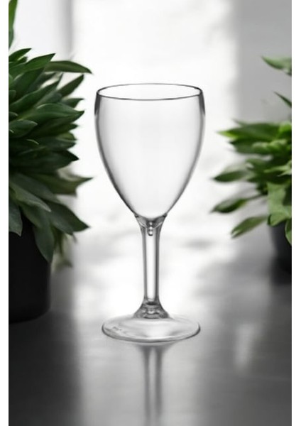 Kırılmaz Şarap Kadehi 4'lü 255ML Şeffaf