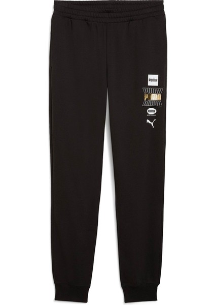 Ess Logo Lab Holiday Swe Siyah Erkek Eşofman Altı