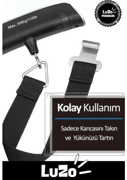 Seyahat Için Dijital Ağırlık Tartısı, LCD Ekran, 50 kg Kapasite, Taşınabilir, Siyah Renk fiyatları