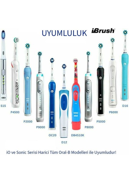 Oral-B Şarjlı ve Pilli Diş Fırçaları Uyumlu 2 Adet Şeffaf Koruyucu Kapak