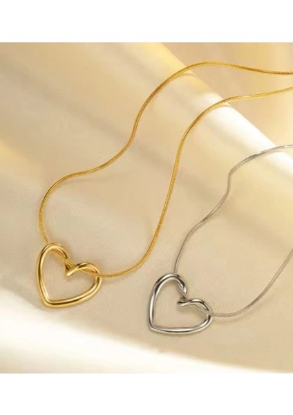 Kalpli Gold Renk Çelik Kolye fırsatları