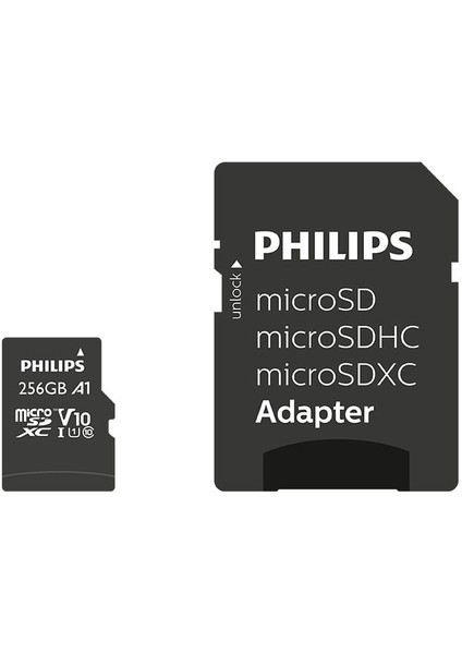 Phılıps 256GB Mıcro Sdxc 80 Mb/s C10 FM25MP45B/00
