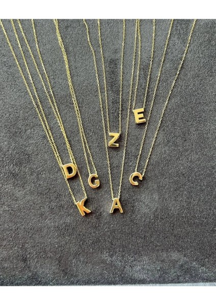 Harf Kolye Çelik Gold Renkli fiyatları