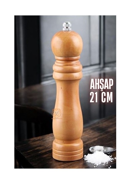 Karabiber Tuz Değirmeni Ahşap 21 cm Xl
