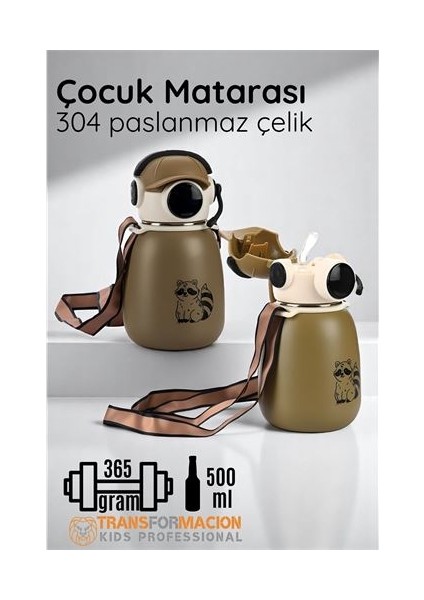 Inox Çelik Hafif Çocuk Matarası 500 ml Kapasiteli