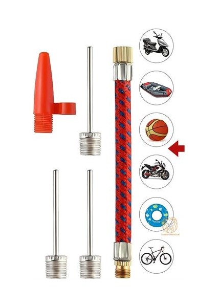 El Ayak Pompaları Iğne Hortum Şişirme Kiti