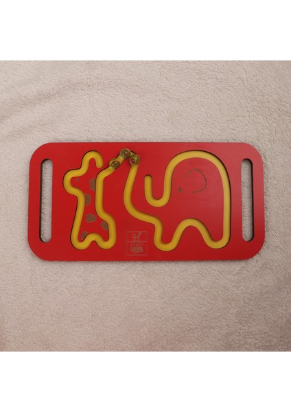 Ahşap Oyuncak Odası Ahşap Özel Tasarım Safari Misketli Labirent oyunu fırsatları