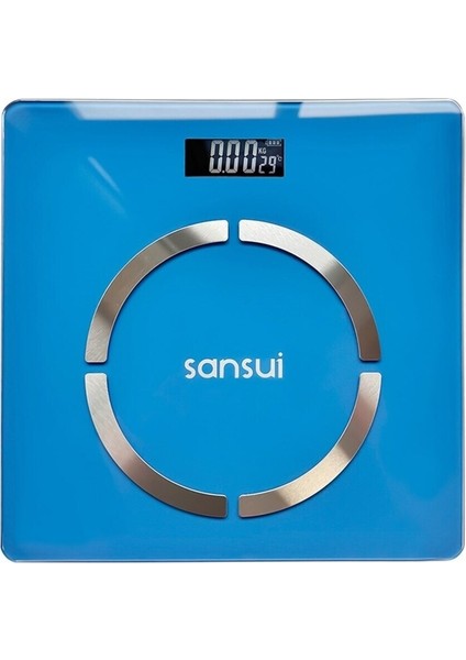 Mavi Akıllı Bluetooth Dijital Tartı, Cam, Ithalatçı Garantili