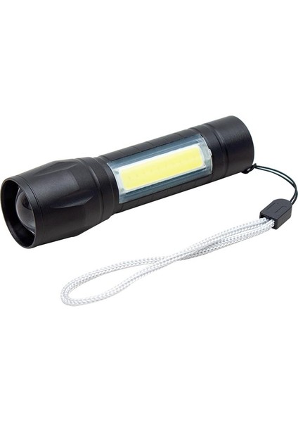 Metal Flashlıght Power Ledli Şarjlı El Feneri (4944)