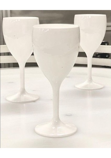 Kırılmaz Şarap Kadehi 4'lü Beyaz 255ML