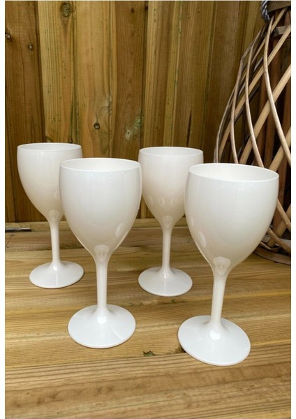 Kırılmaz Şarap Kadehi 4'lü Beyaz 255ML fiyatları