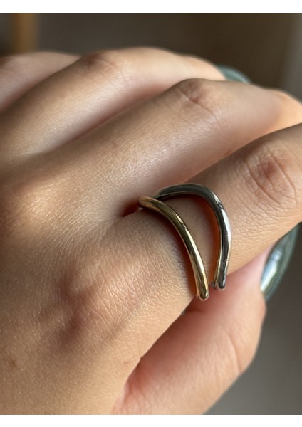 Çelik Iki Renk Zarif Ayarlanabilir Kadın Yüzük fiyatları