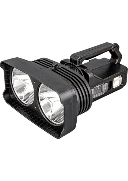 Süper Parlak Pilli - Şarjlı - 4 Farklı Mod Seçenekli Battal Boy El Feneri W5123 (4944)