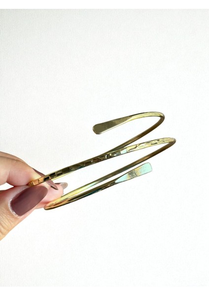 3 Sıra Çelik Gold Pazu Kol Bilekliği