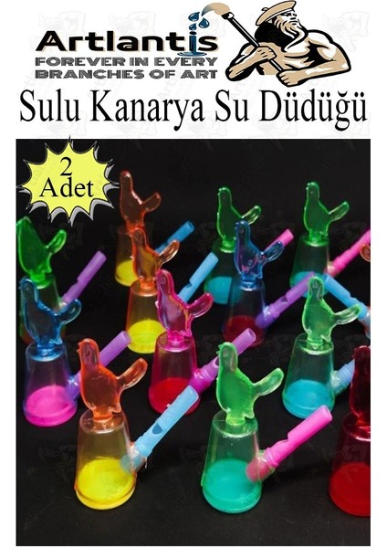 Sulu Kanarya Su Düdüğü 2 Adet Sulu Bülbül Kuş Sesi Çıkaran Düdük Oyuncak Karne Sınıf Çocuk Hediyesi