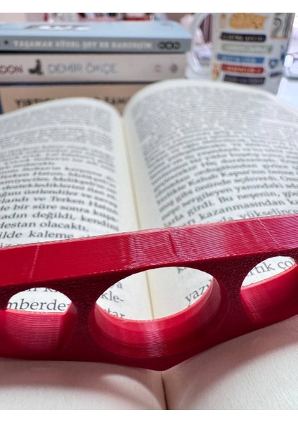 3D Kırmızı Kalpli Kitap Yüzüğü