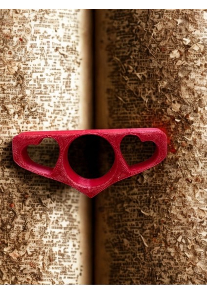 3D Kırmızı Kalpli Kitap Yüzüğü fiyatları