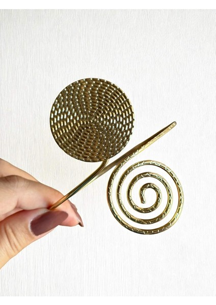 Spiral Çelik Gold Pazu Kol Bilekliği