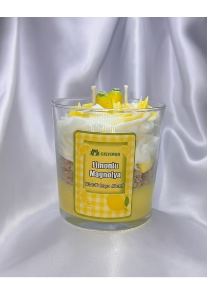 Limonlu Magnolya Bardak Mum indirimleri