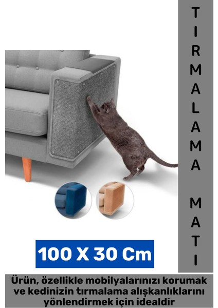 Çok Renkli Dayanıklı Evcil Hayvan Tırmalama Matı 100X30 cm