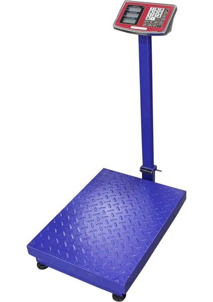 300KG Dijital Platform Tartı, 40X50CM, Plastik, Elektronik, Mavi, Ithalatçı Garantili