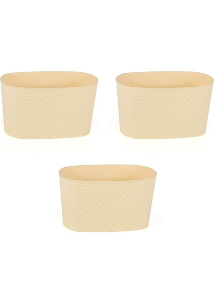 Kapadokya Saksı (Pastel Sarı) 3 Adet