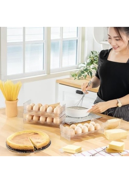 10'lu Yumurtalık Buzdolabı Raf Düzenleyici - Şeffaf Yumurta Kutusu, Bpa Içermez, Buzdolabı ve Masa Üstü Için Kompakt Yumurta Saklama Kabı fiyatları